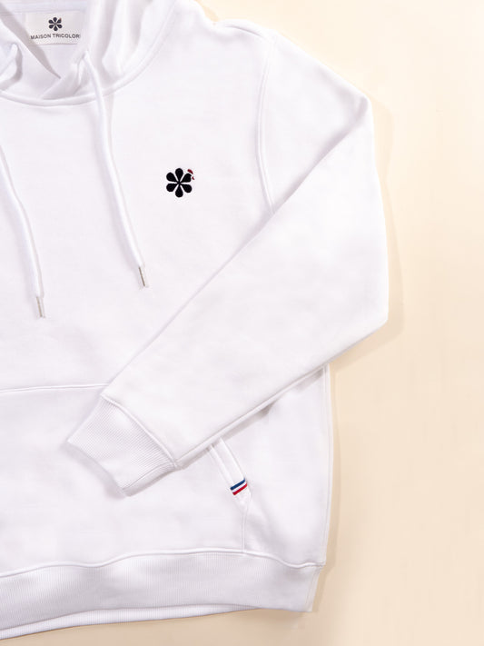 Le Sweat à Capuche Femme En Coton Bio - Blanc