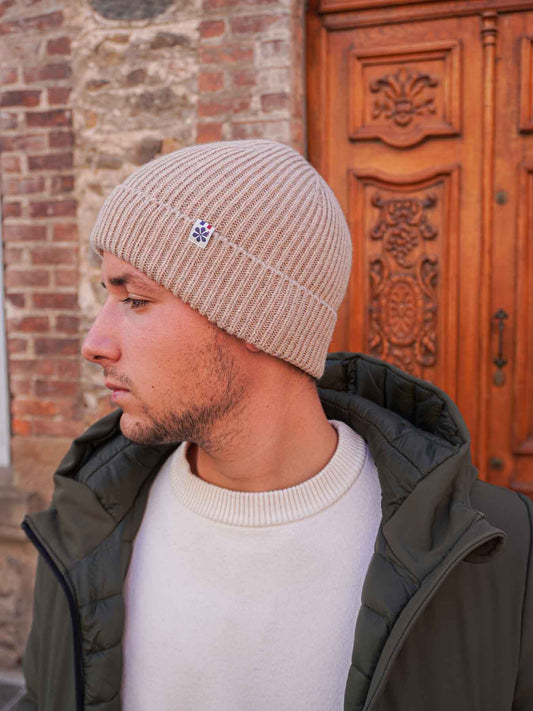 Le Bonnet Ultime Homme en Laine 🐑 - Beige
