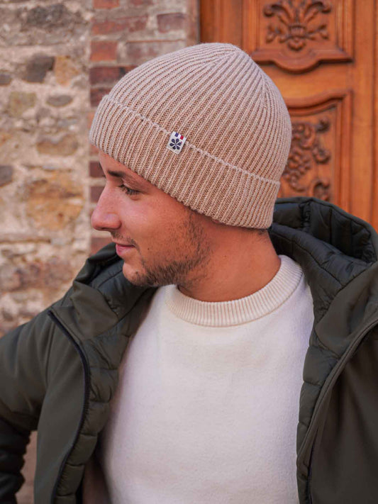Le Bonnet Ultime Homme en Laine 🐑 - Beige