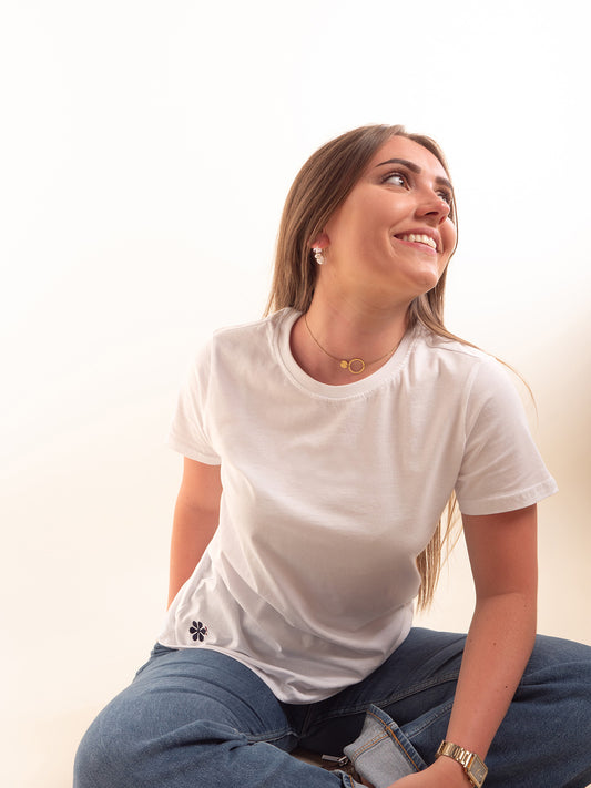 Le Parfait T-Shirt Femme en Coton Bio - Blanc