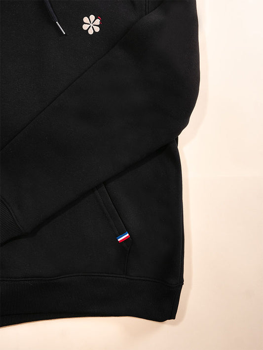 Le Sweat à Capuche Femme En Coton Bio - Noir