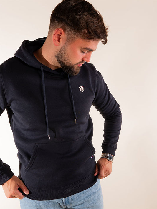 Le Sweat à Capuche Homme en Coton Bio - Marine