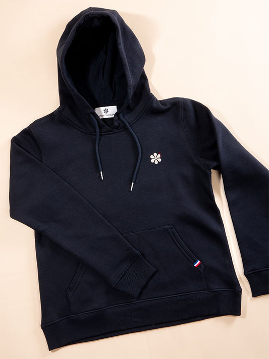 Le Sweat à Capuche Femme En Coton Bio - Marine