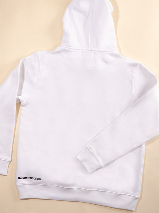 Le Sweat à Capuche Homme en Coton Bio - Blanc