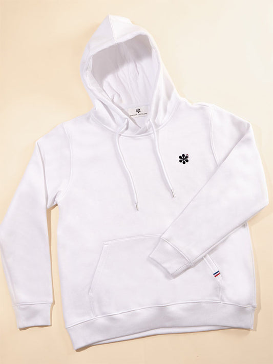 Le Sweat à Capuche Homme en Coton Bio - Blanc