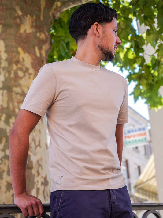 Le Vrai T-Shirt Beige Homme - Fabriqué en France