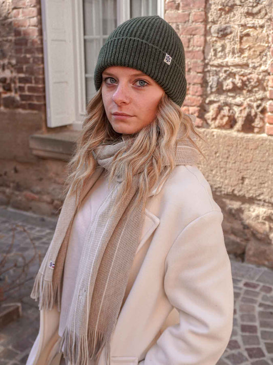 Le Bonnet Ultime Femme en Laine 🐑 - Kaki