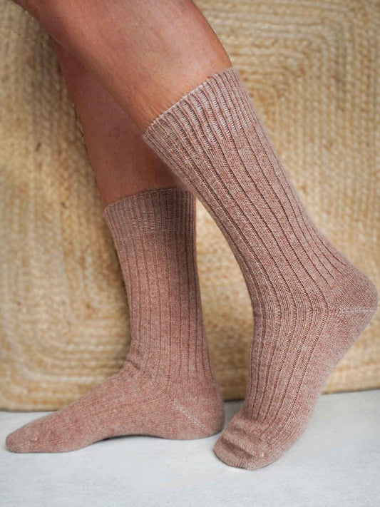 Les Chaussettes Françaises en Laine - Beige