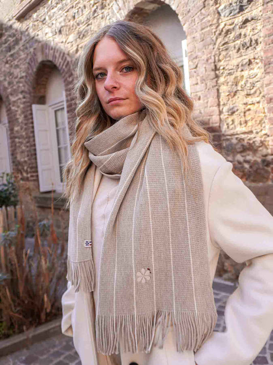 L'écharpe Ultime Femme en Laine 🐑 - Beige