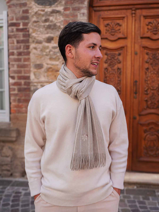L'écharpe Ultime Homme en Laine 🐑 - Beige