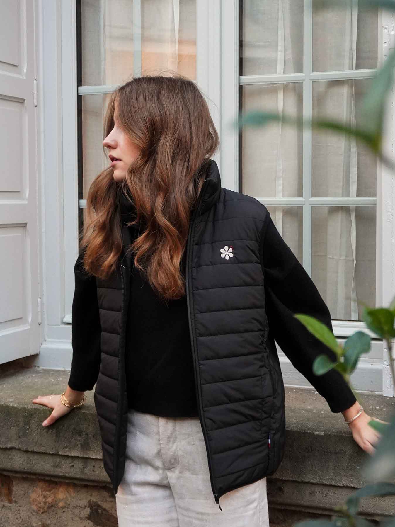 Le Gilet Doudoune Femme Noir Fabrication Française – Maison