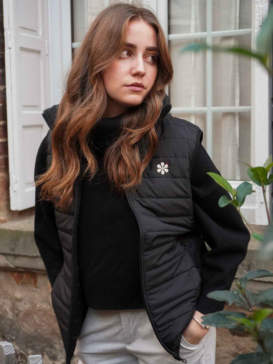 Le Gilet Doudoune Femme Fabriqué en France - Noir