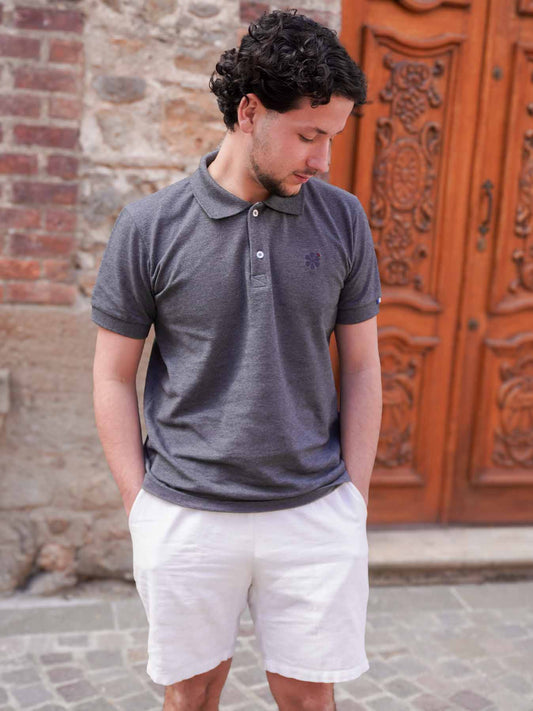 L'Indémodable Polo Fabriqué en France - Gris Foncé
