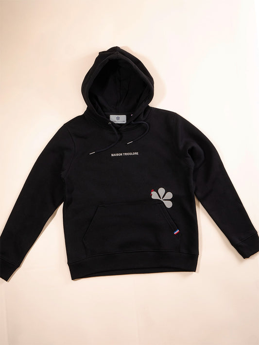 Le Sweat à Capuche Femme Coton Bio France - Noir