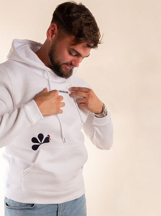 Le Sweat à Capuche Homme Coton Bio France - Blanc