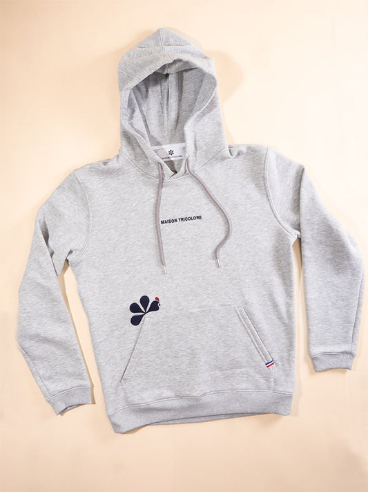 Le Sweat à Capuche Homme Coton Bio France - Gris