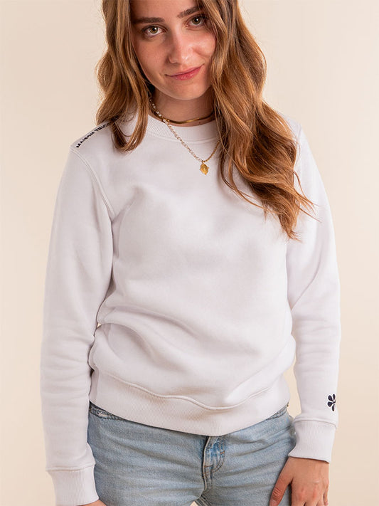 Le Sweat Classique Femme Coton Bio France - Blanc