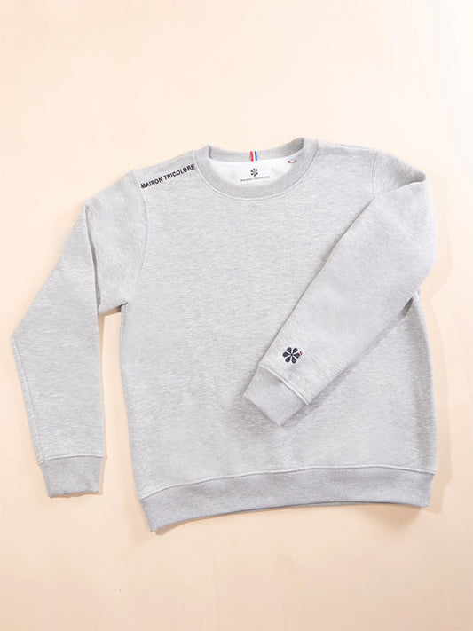 Le Sweat Classique Homme en Coton Bio France - Gris