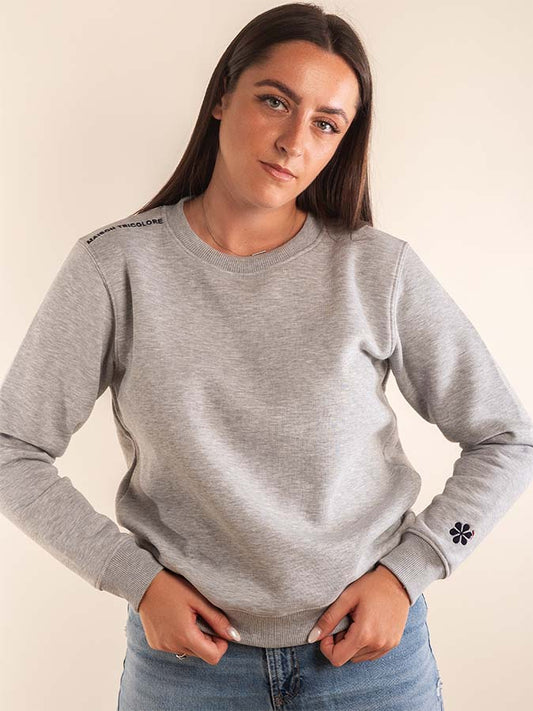 Le Sweat Classique Femme Coton Bio France - Gris