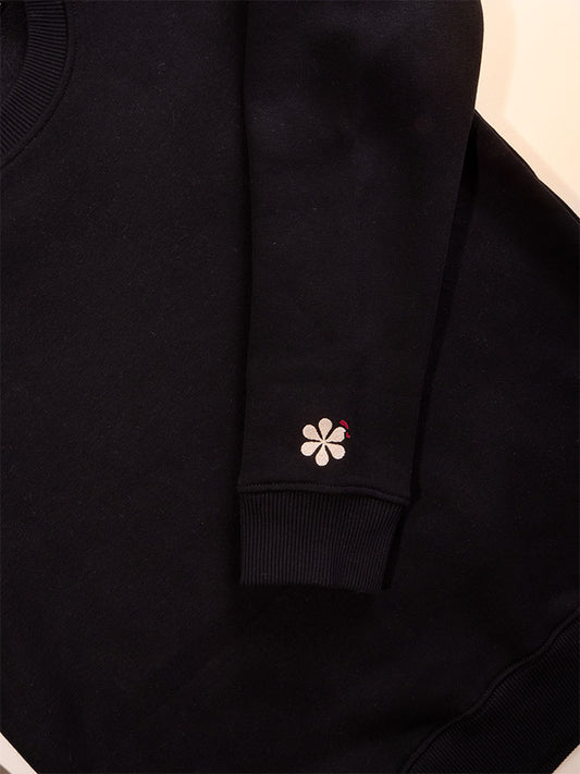 Le Sweat Classique Femme Coton Bio France - Noir