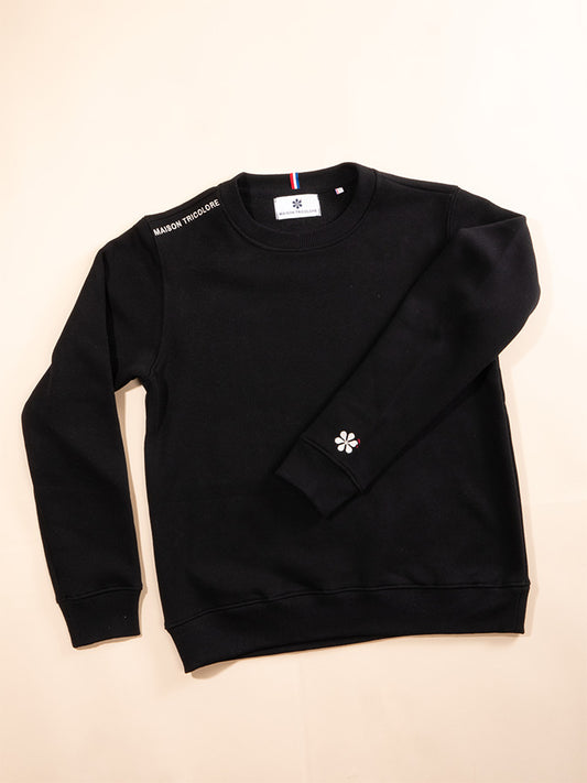 Le Sweat Classique Femme Coton Bio France - Noir