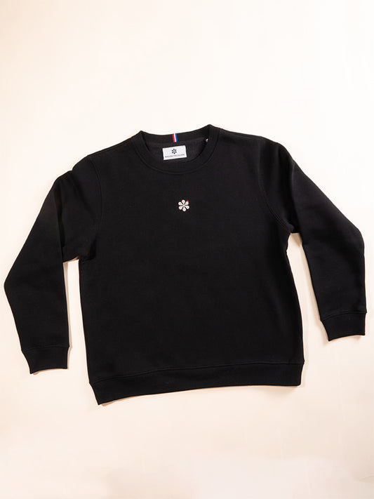 Le Sweat Classique Femme en Coton Bio - Noir