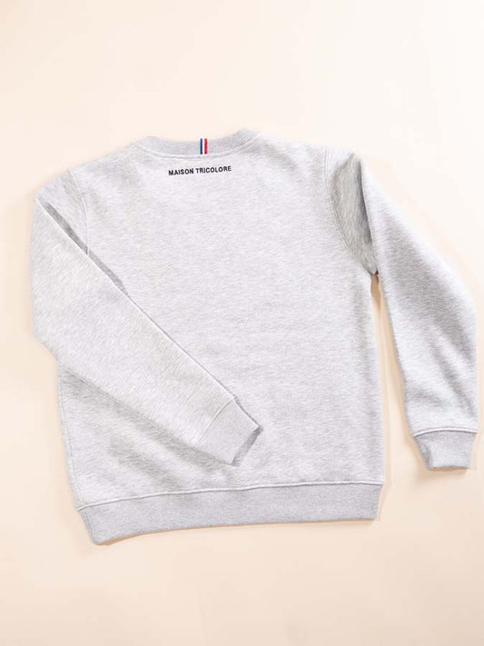 Le Sweat Classique Femme en Coton Bio - Gris