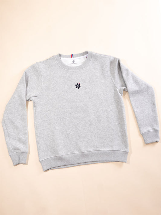 Le Sweat Classique Femme en Coton Bio - Gris