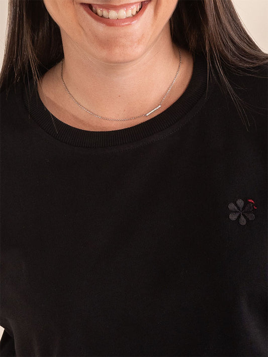 L'indispensable T-Shirt Femme En Coton Bio - Noir