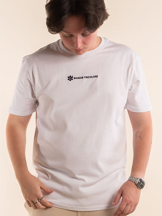 Le Confortable T-shirt Blanc En Coton Bio - Homme