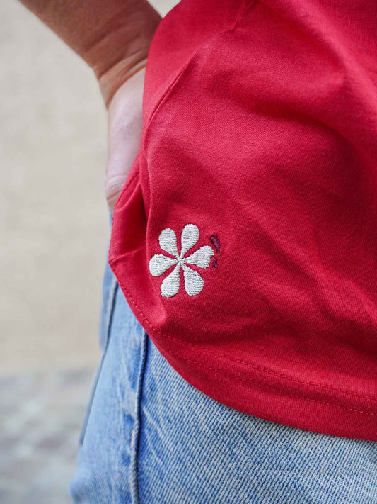 Le Parfait T-Shirt Femme en Coton Bio - Rouge