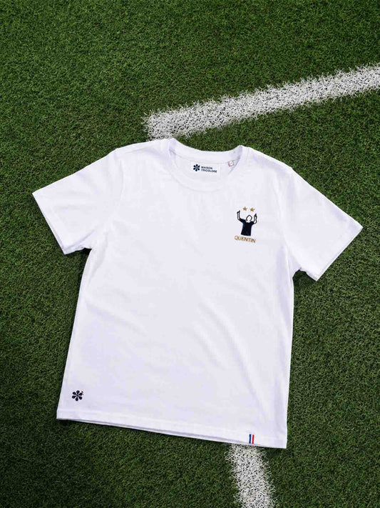 T-shirt Homme Français Brodé Équipe de France - Personnalisé Footballeur
