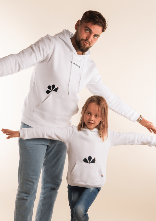 Le Sweat à Capuche Homme Coton Bio France - Blanc