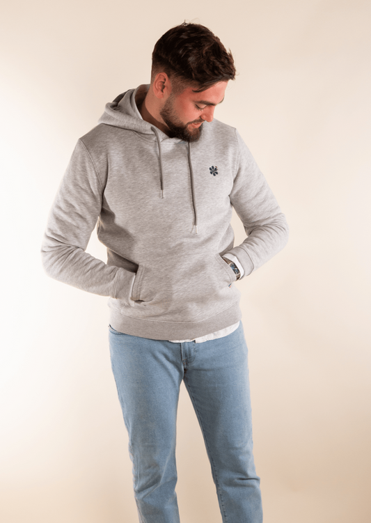 Le Sweat à Capuche Homme en Coton Bio - Gris