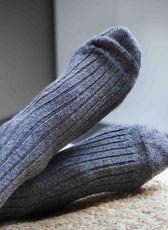 Les Chaussettes Françaises en Laine - Grise
