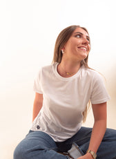 Le Parfait T-Shirt Femme en Coton Bio - Blanc
