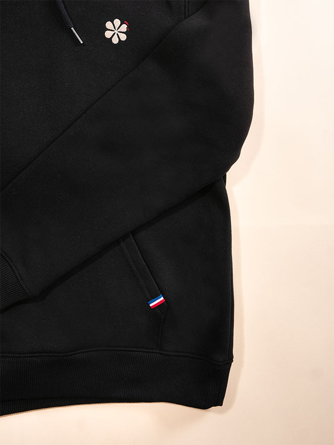 Le Sweat à Capuche Homme en Coton Bio - Noir