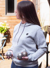 Le Sweat à Capuche Femme En Coton Bio - Gris