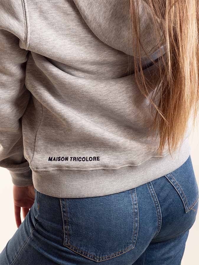 Le Sweat à Capuche Femme En Coton Bio - Gris