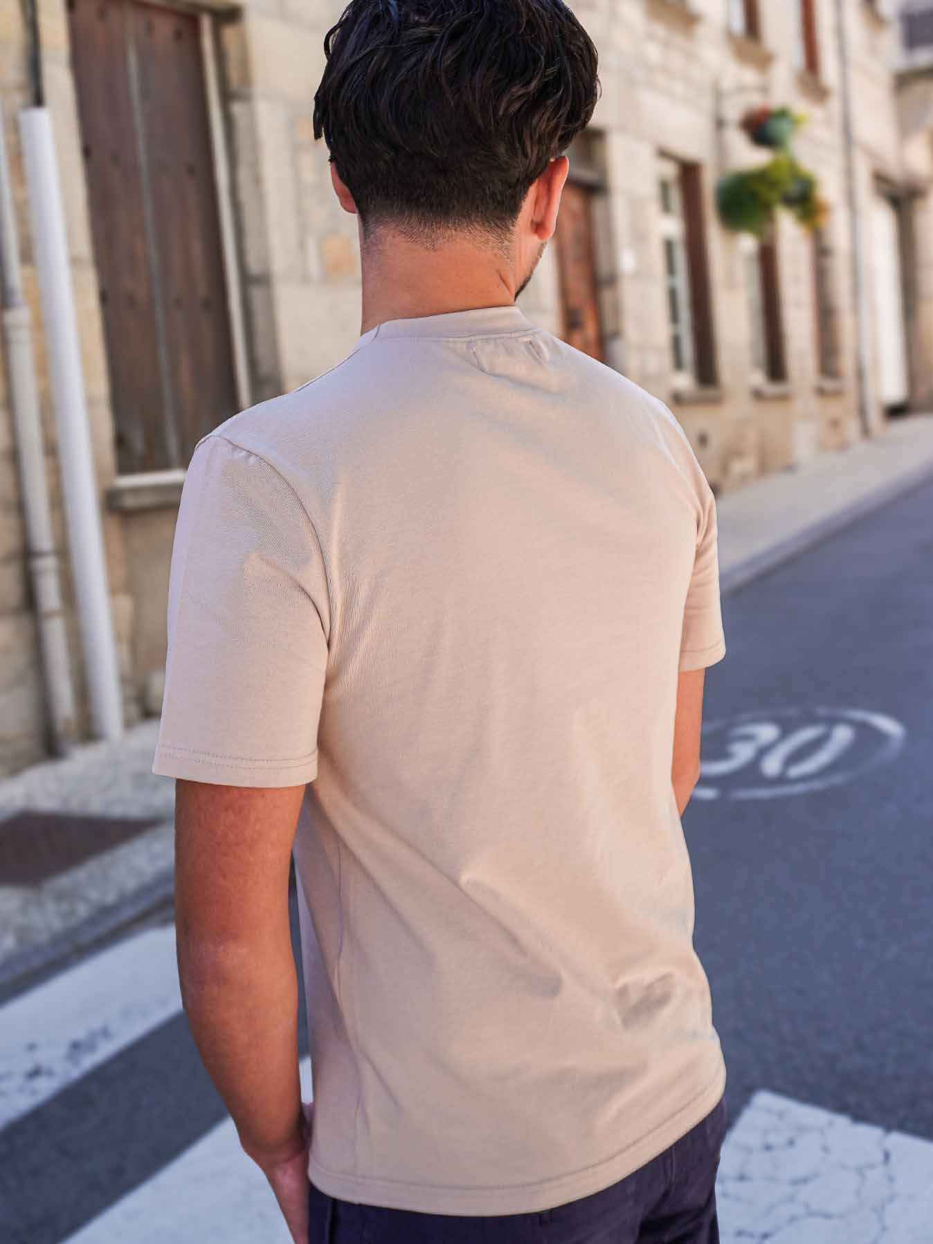 Le Vrai T-Shirt Beige Homme - Fabriqué en France