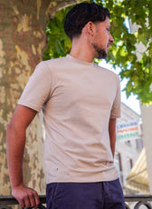 Le Vrai T-Shirt Beige Homme - Fabriqué en France