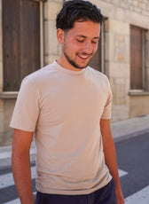Le Vrai T-Shirt Beige Homme - Fabriqué en France