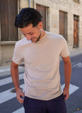 Le Vrai T-Shirt Beige Homme - Fabriqué en France