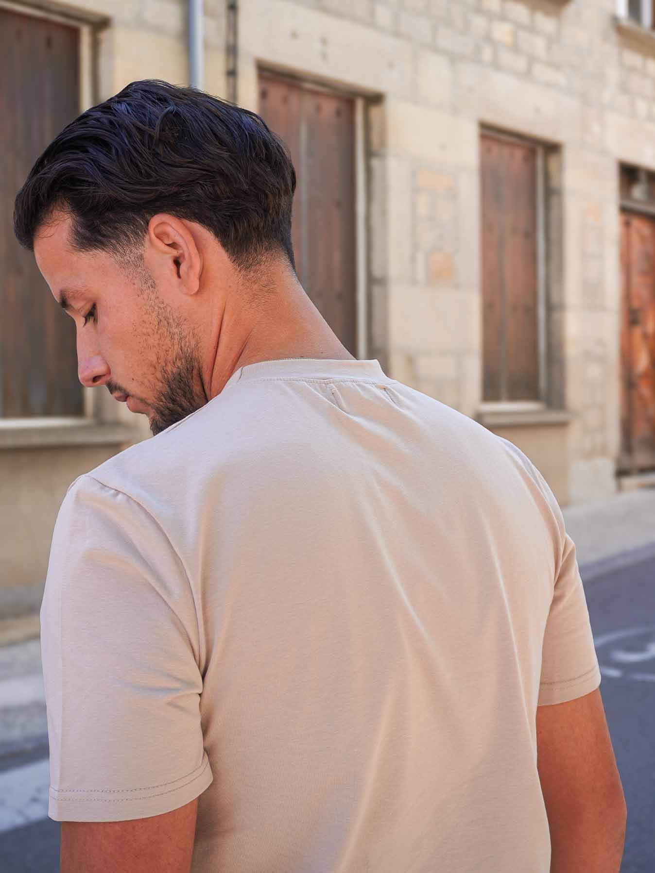 Le Vrai T-Shirt Beige Homme - Fabriqué en France