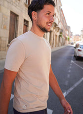 Le Vrai T-Shirt Beige Homme - Fabriqué en France