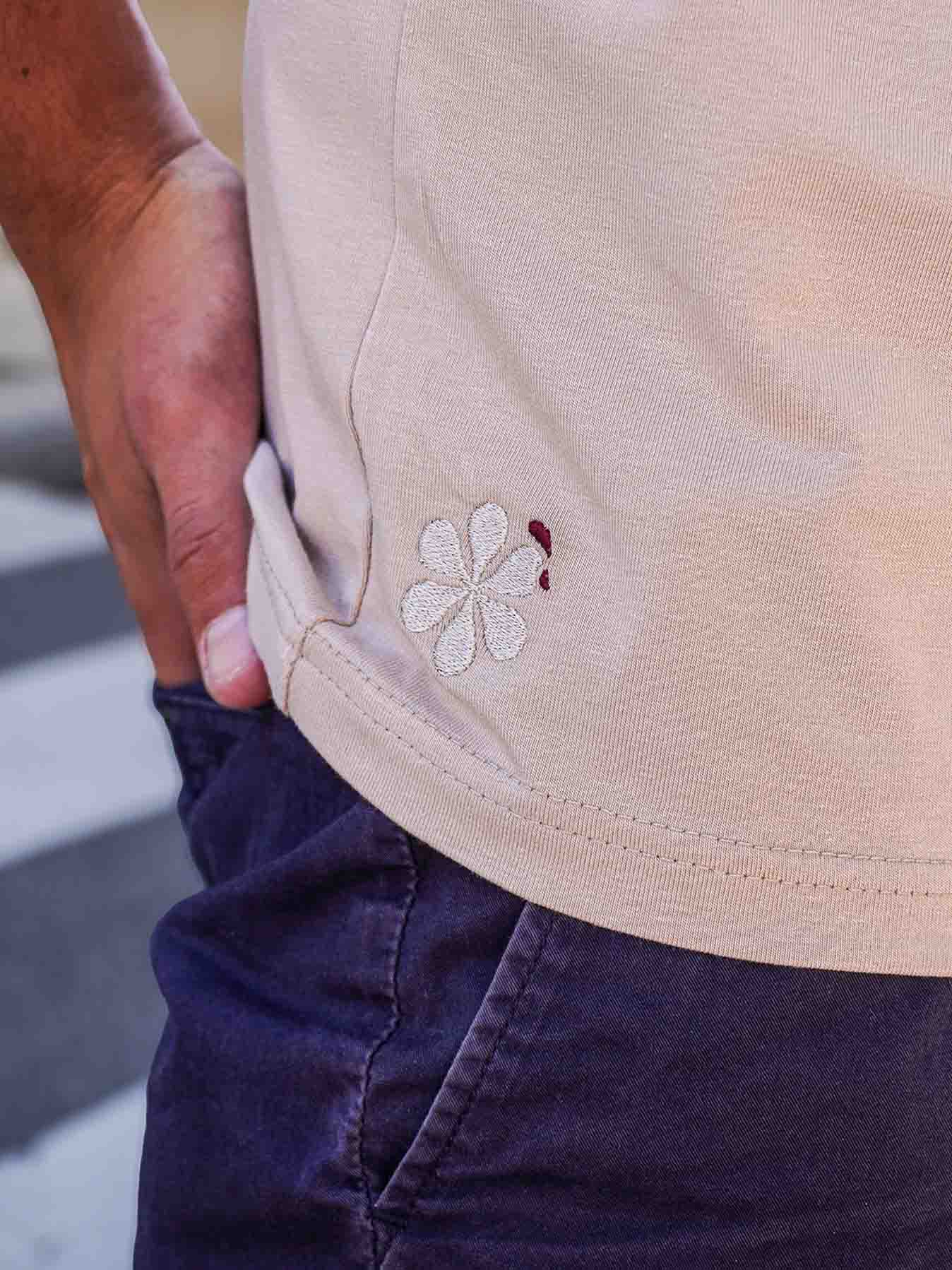 Le Vrai T-Shirt Beige Homme - Fabriqué en France