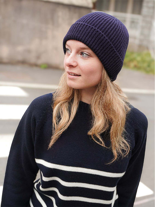 Le Bonnet Ultime en Laine Femme 🐑 - Marine