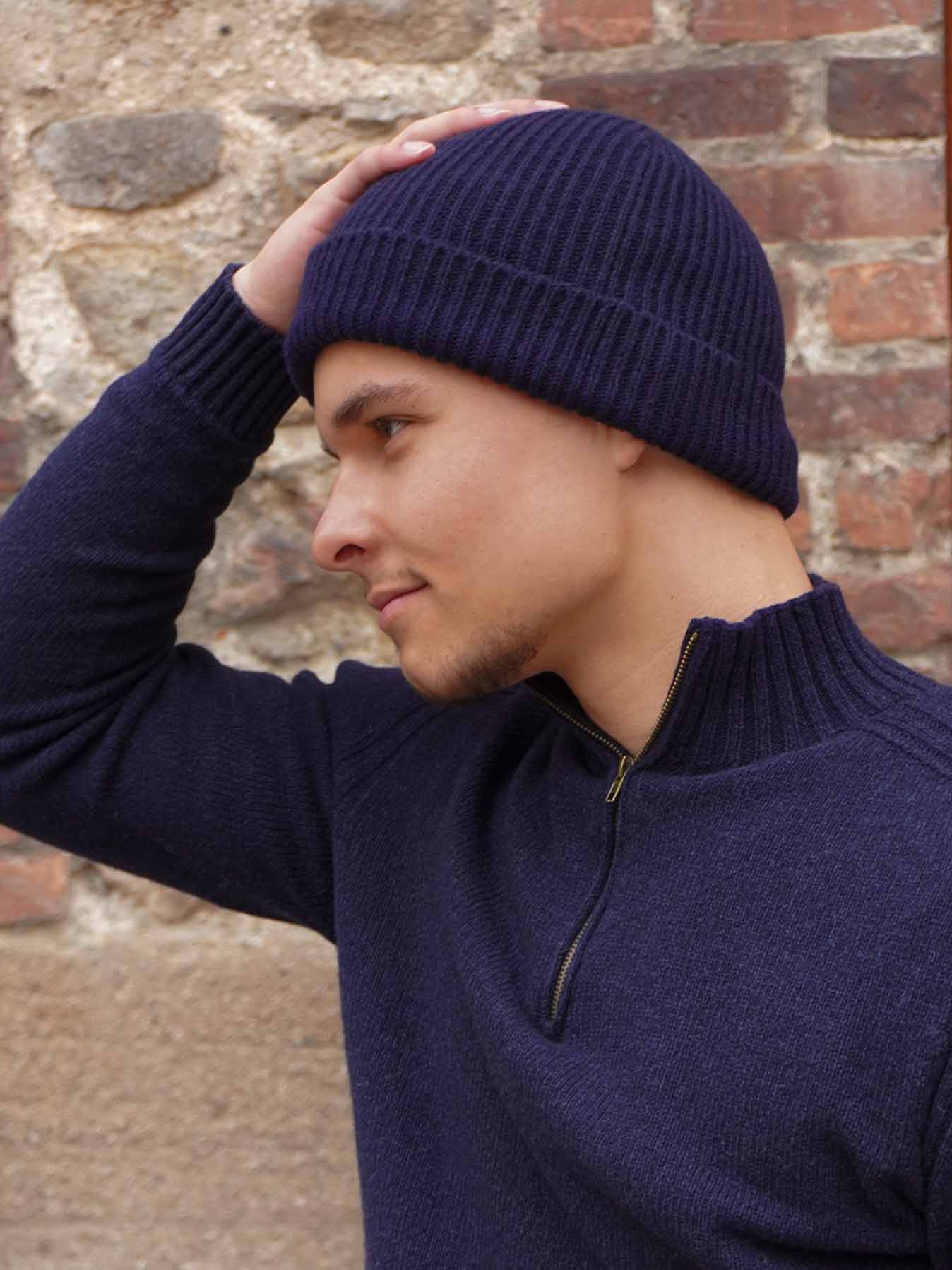 Le Bonnet Ultime Homme en Laine 🐑 - Marine