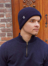 Le Bonnet Ultime Homme en Laine 🐑 - Marine