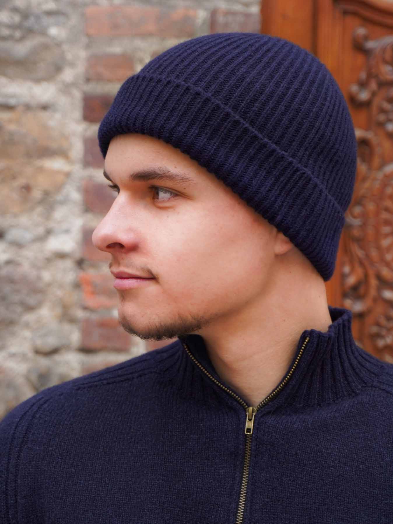 Le Bonnet Ultime Homme en Laine 🐑 - Marine